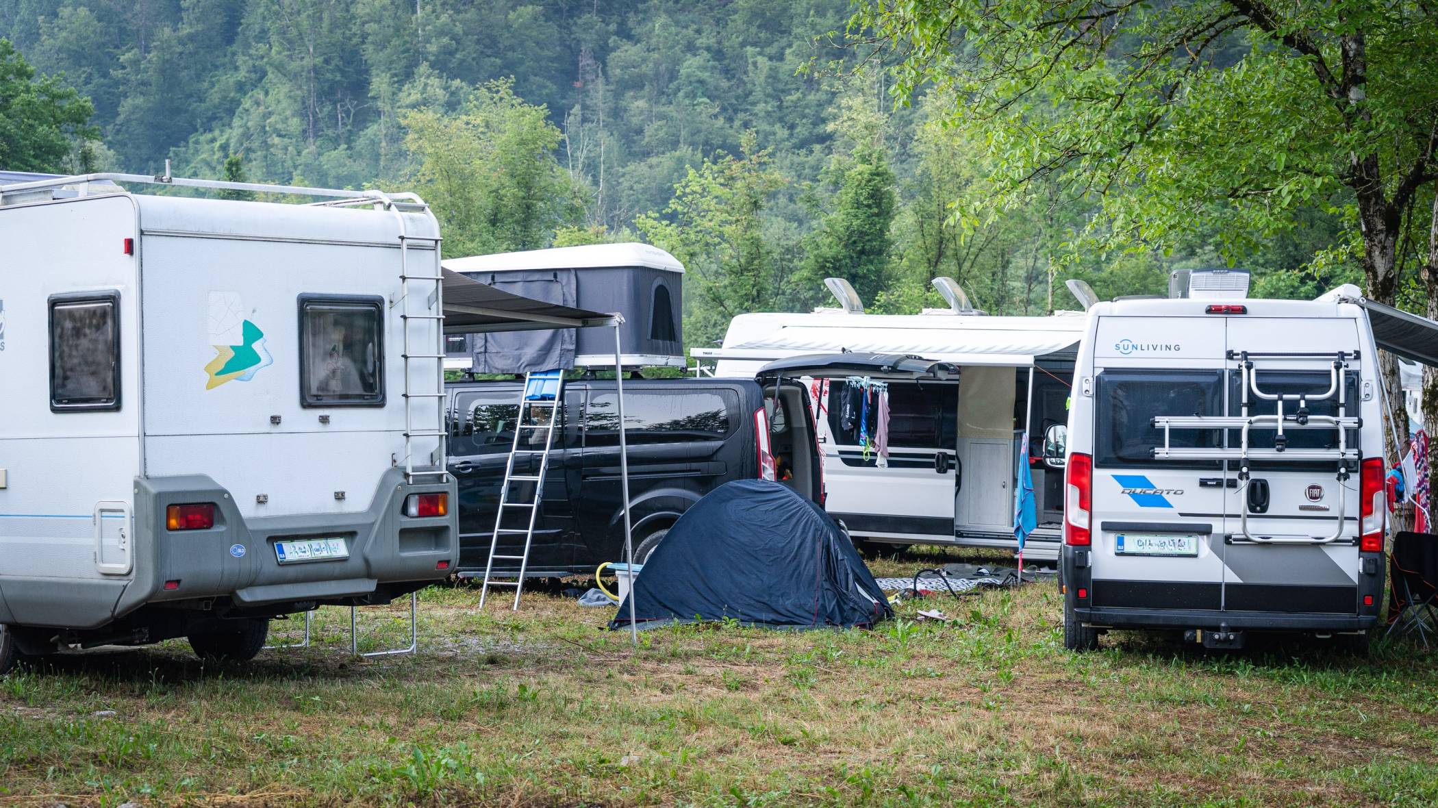 Šotorišče na prizorišču Soča Outdoor Festivala